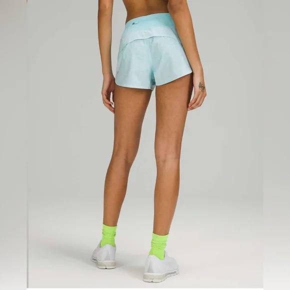 Lululemon Speed Up Short 2.5" Heather Lux Multi Icing Blue/Icing Blue - Picture 4 of 12
